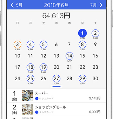 クレジットカード利用明細