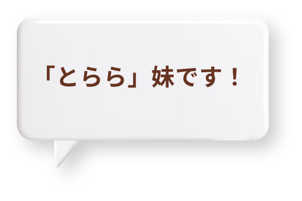 「とらら」妹です！